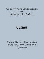UL 365 - Police Station Connected Burglar Alarm Units and Systems