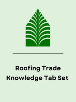 Pre-Printed Tabs for the Reference Books used in the Trade Knowledge part of the Roofing Contractor's Exam