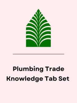 Pre-Printed Tabs for the Reference Books used in the Trade Knowledge part of the Plumbing Contractor's Exam