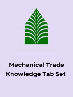 Pre-Printed Tabs for the Reference Books used in the Trade Knowledge part of the Mechanical Contractor's Exam