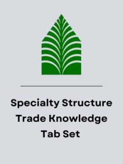 Pre-Printed Tabs for the Reference Books used in the Trade Knowledge part of the Specialty Structure Contractor's Exam